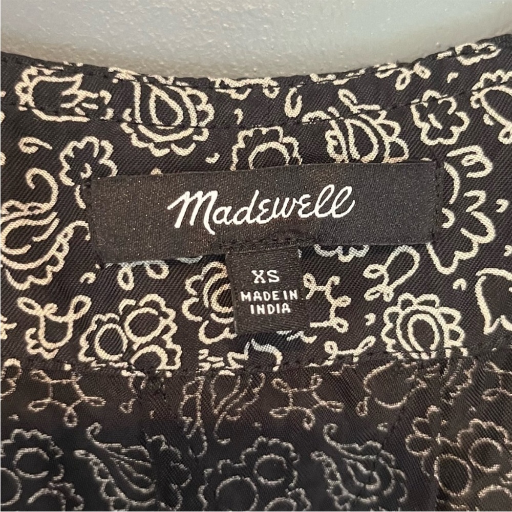 NWOT Madewell Pleated Short-Sleeve Top - Picture 9 of 11